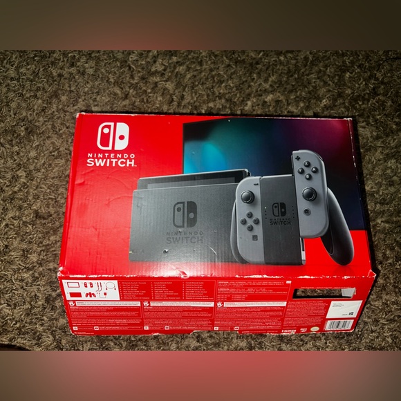 Nintendo Switch Console with Black and Gray Joy-Con